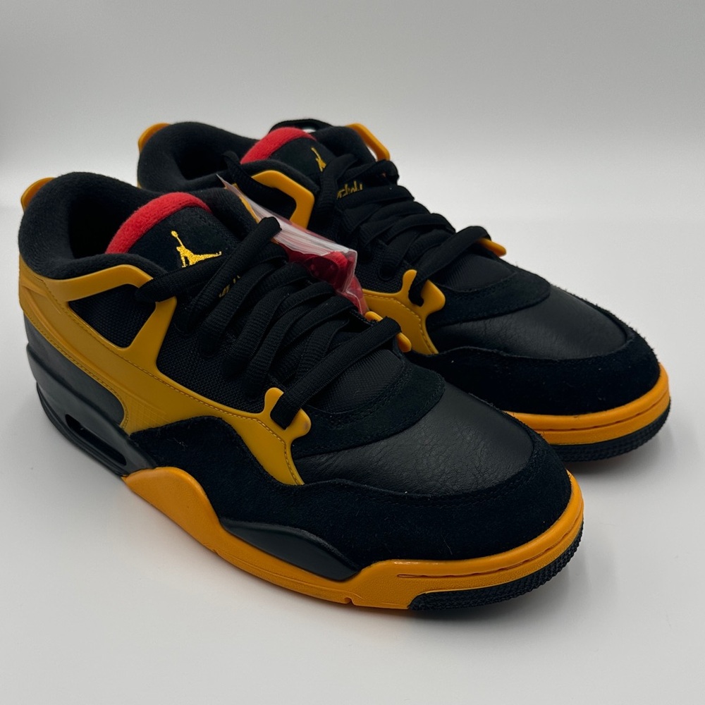 Jordan Low-Top Sneakers in Black, Yellow and Red Accents